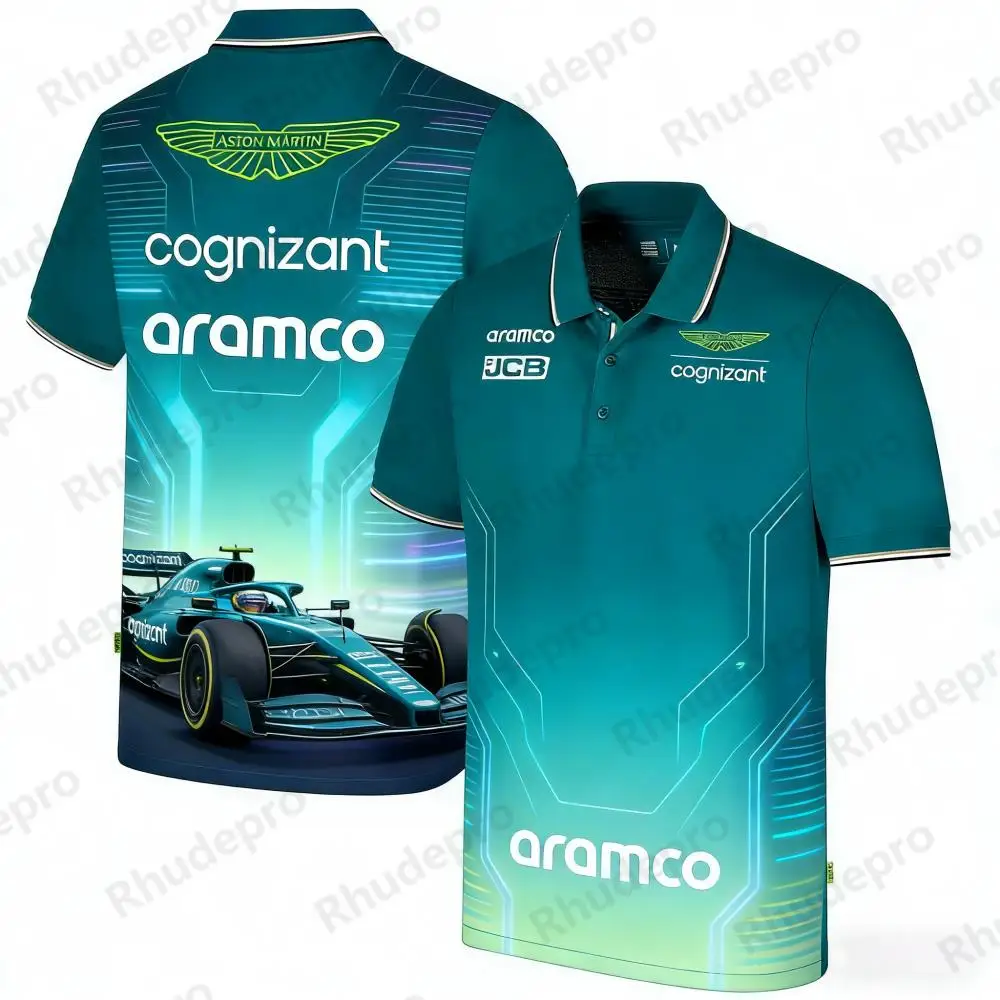 Aston Martin 2026 Polo Fernando Alonso No. 14 Camiseta Spanish Racers Team Racing Camiseta retro clásica de secado rápido