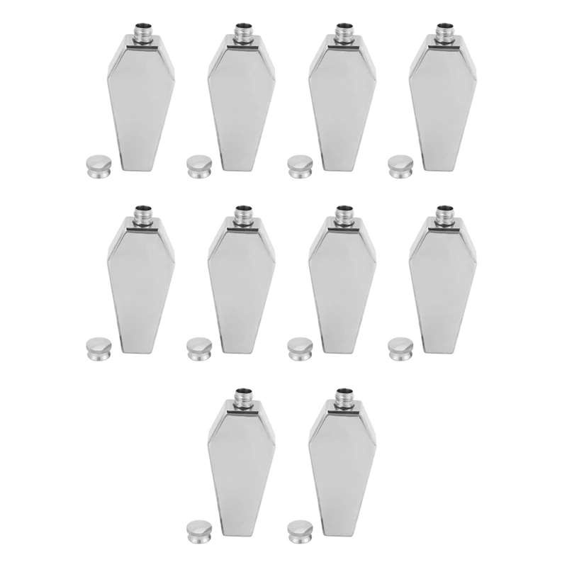 

10X Hip Flask 100ML Personalized Coffin Shape Stainless Steel Portable Flagon Travel Wine Pot Bar Supplies Men's Gift