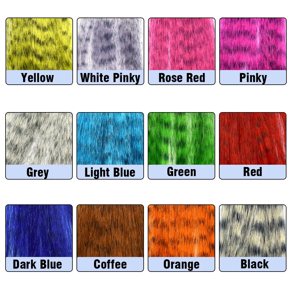 12optional Colors Fly Fishing Black Barred Minnow Fibers Streamer Fly Tying Zebra Grizzly Hair Flies Body