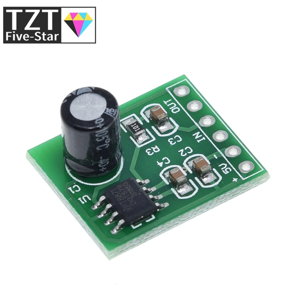 TZT 1/5/10PCS 5W MINI Audio Power Amplifier Board 3-5V XH-M125 XPT8871 Mono Amplifier Module Audio DIY Amplifiers Kit