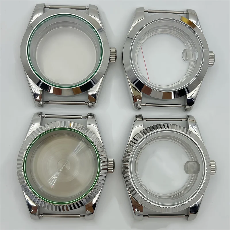 36mm 39mm bezel with grooves waterproof case sapphire glass suitable for NH34 NH35 NH36 NH38 NH39 NH70 ETA2824 PT5000 movement