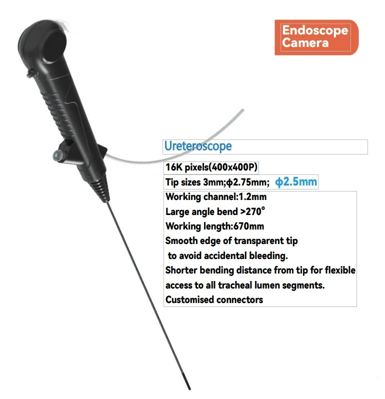 OD 3.1/2.8 atau 2.7*2.3mm kamera endoskopi elektronik sekali pakai kamera A/B/C versi dengan Diskon