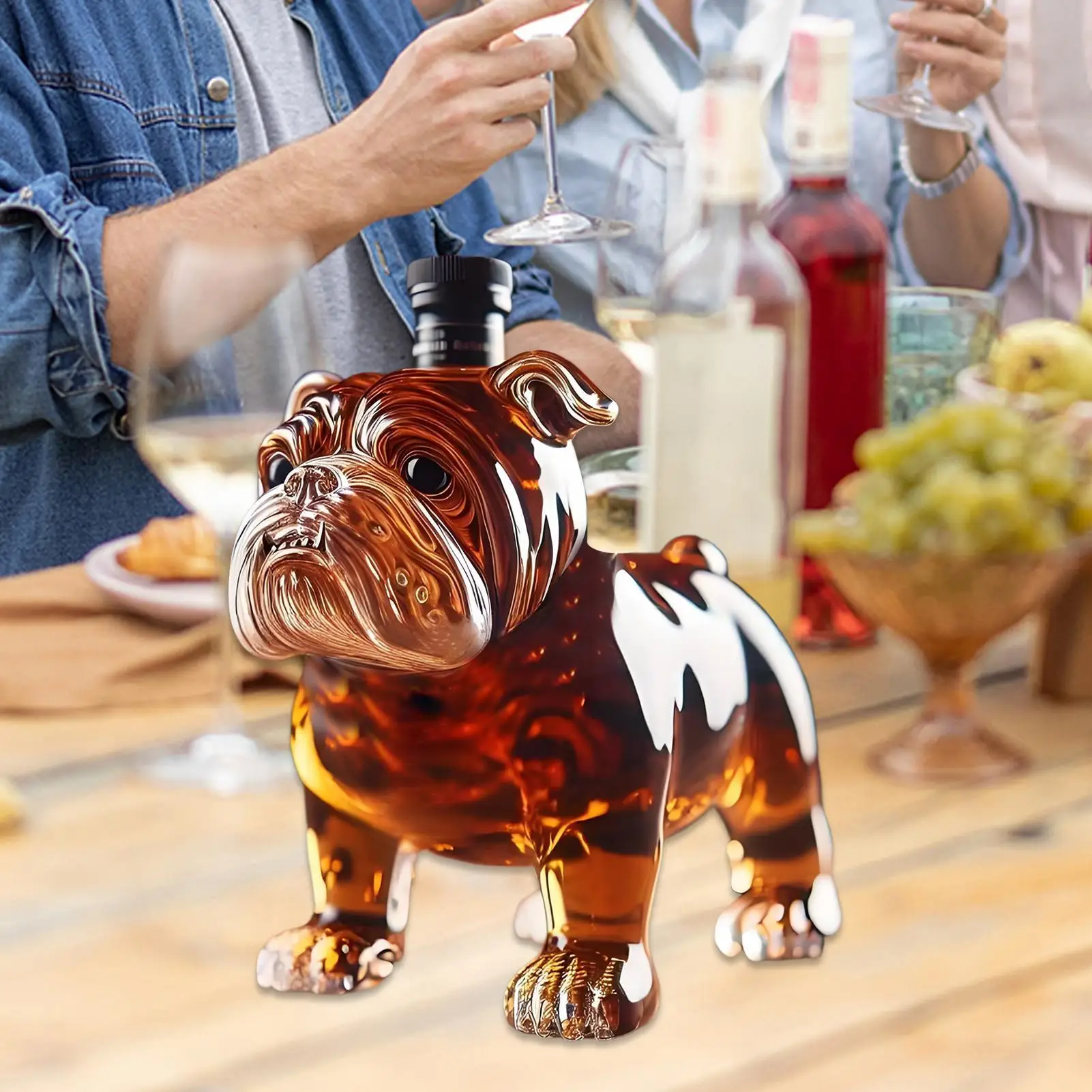Whiskyflasche, Hundedekanter, lustiges Glas, Sammlerstück, Neuheit, Bulldogge, Whiskyflasche für Männer, Zuhause, Verkostung, Bier, Bar, Dekoration, Geschenke