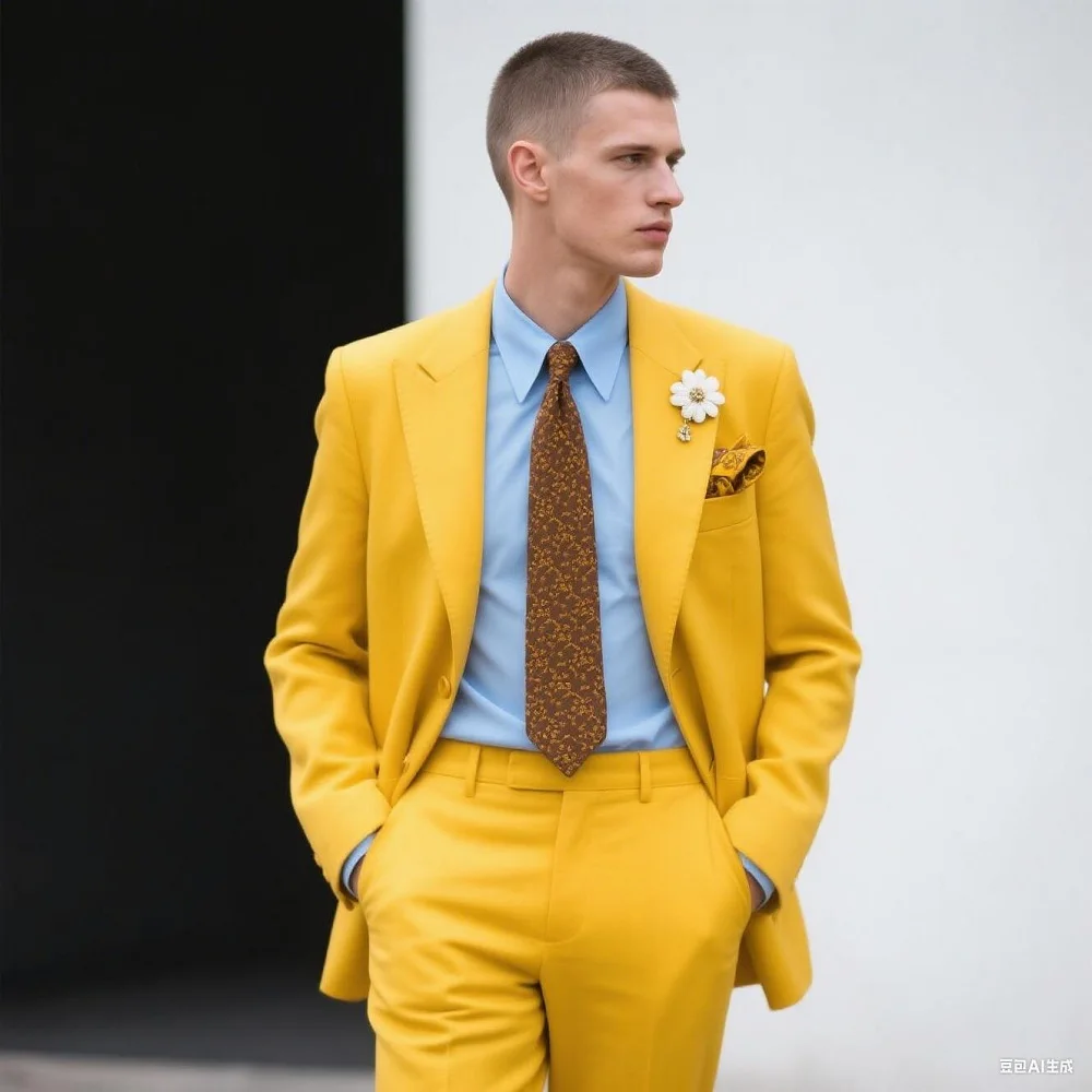 

Solid Men's Suit For Wedding Business Suit Including Jacket Vest Pants For Party Prom Classic Occasion 3PCS Men Clothing