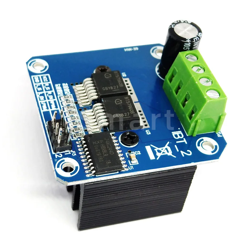 H-Bridge High-Power Motor Driver Module, DIY Smart Car Current Diagnostic Double BTS7960, 43A