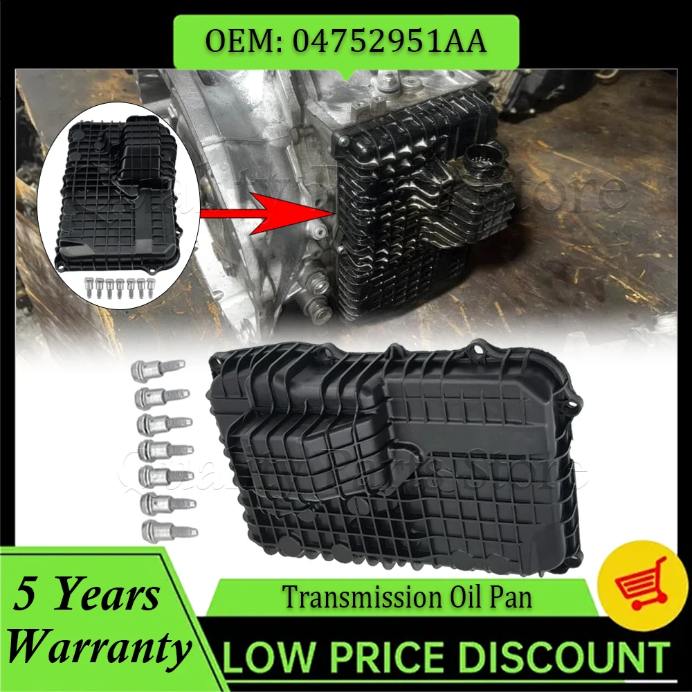 

04752951AA Transmission Oil Pan For Jeep Cherokee 2014-2023 Chrysler Pacifica Fiat 500L 2017-2019 V6 3.6L 68343342AA 155250519