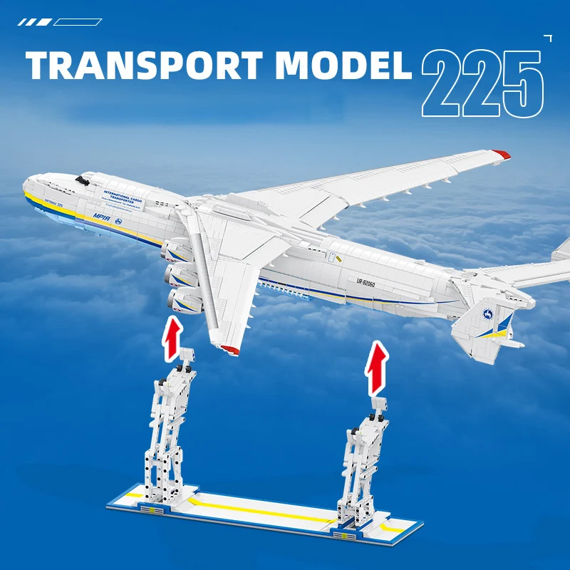 5350 قطعة An-225 نموذج طائرة النقل تمثال طائرة اللبنات الطائرات العسكرية الطوب لعب للأطفال الكبار الهدايا