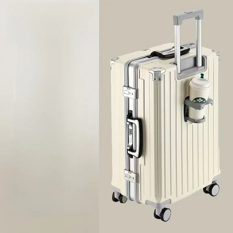 

Большой дорожный чемодан на 24 дюйма для мужчин, ручная кладь с универсальными колесами, прочный материал ABS+PC, кодовый замок