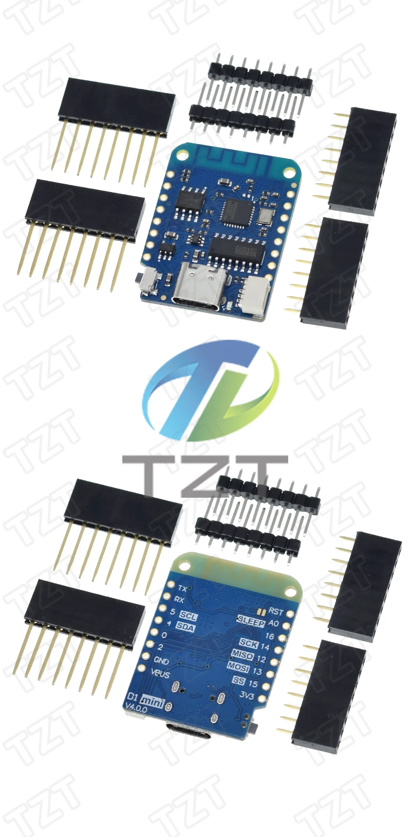 1/3 Stück WEMOS D1 Mini V4.0.0 TYPE-C USB WIFI Internet of Things Board basierend auf ESP8266 4MB MicroPython Nodemcu Arduino-kompatibel – Detail 3
