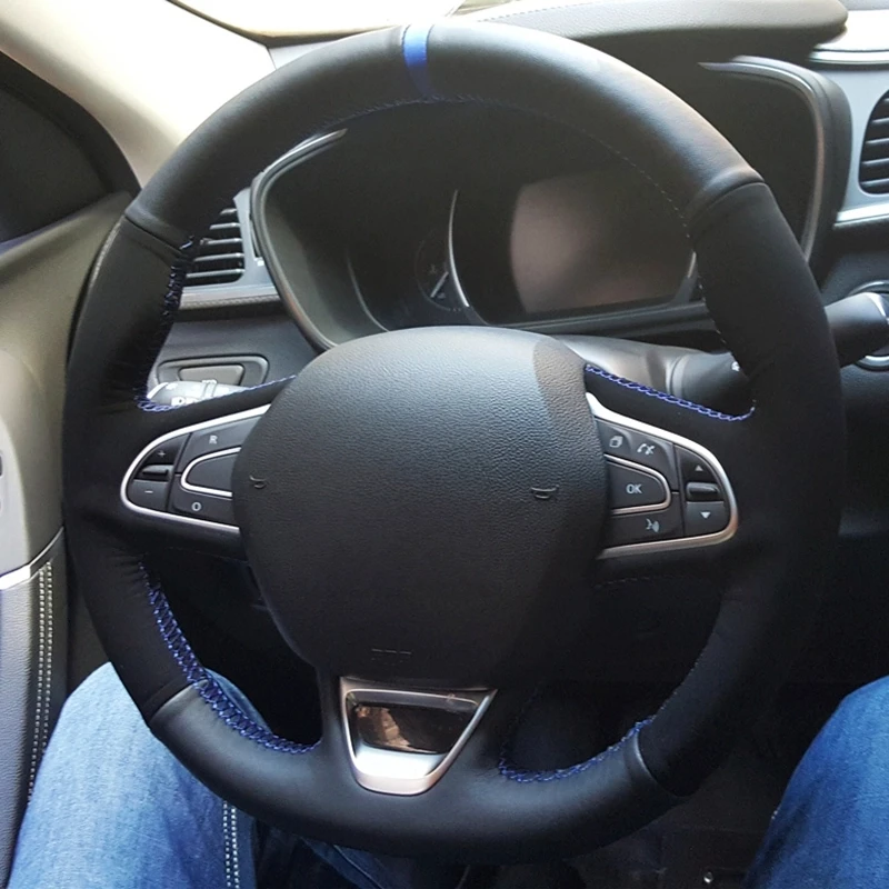 

Car Steering Wheel Cover Suede For Renault Kadjar Koleos Megane Talisman Scenic 2016 2017 Steering-Wheel Cover Wrap Accessories