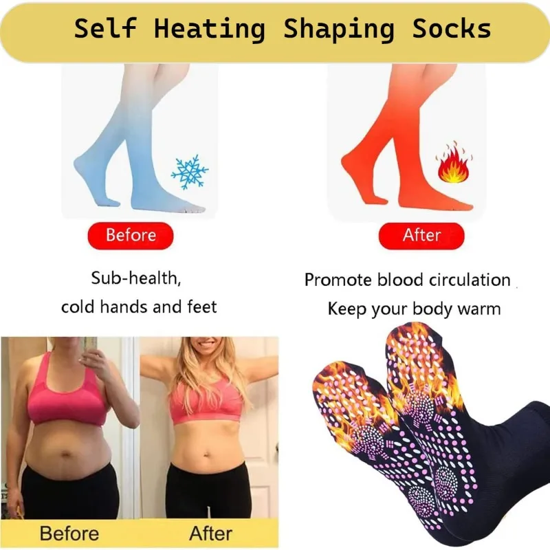 1–10 Paar Akupressur-Therapie-Socken für Männer und Frauen, atmungsaktiv, bequem, thermisch, gegen kalte Füße, warme Gesundheitspflege-Geschenksocken – Detail 4