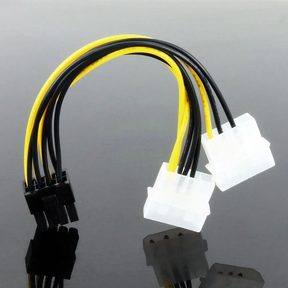 LDPCSJ Graphics Card 8Pin Male To Dual 4Pin Female Video Card Power Cord 8 Pin PCI Express To Dual 4 Pin Molex Power Cable
