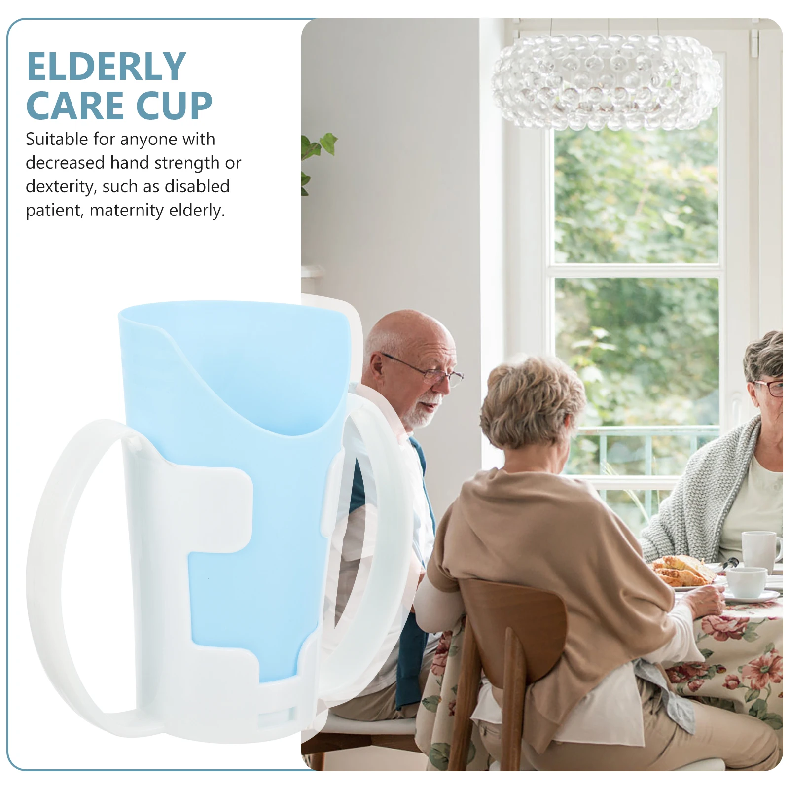 

Elderly Care Cup Spill Proof Disabled Patient Cups Maternity Drink Water Pregnant Woman Blue Holder Inclined Mouth Feeding