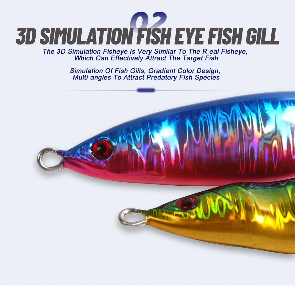 OBSESSION J81 160g 200g 300g 400g 3D Druck Laser S Form Jigbait Boot Angeln Jigging locken Metall Meer Angeln Pesca Jig Lockt – Detail 7