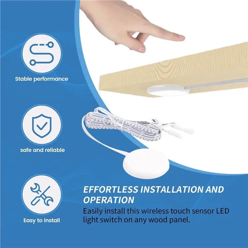 Leading-Penetrable Wood Panel Wireless Touch Sensor LED Light Switch Hand Control Dimmable Touch Dimmer