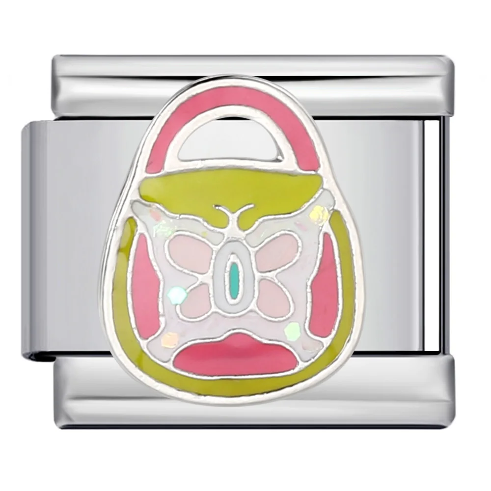 Bunte Y2k Cartoon Radio Lippenstift Herz Italienischer Charm Anhänger Passend für 9mm Edelstahlarmband DIY Schmuckherstellung Perlen für Frauen – Detail 6