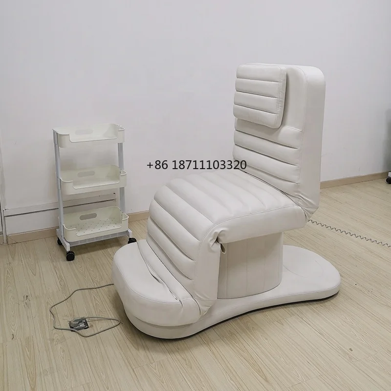 White beauty salon furniture leather facial spa bed electric modern massage bed massage table with 3 motors