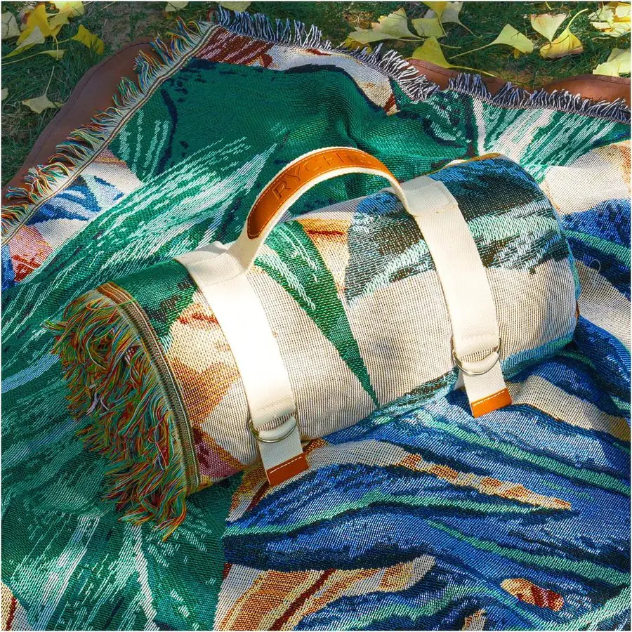 

2 in 1 Extra Large Outdoor Picnic Blanket Camping Mat Lightweight Oversized Giant Turkish Boho Beach Mexican Serape Baja Cobijas