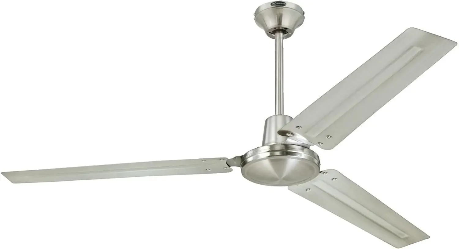 

7861400 Industrial 56-Inch Three Indoor Ceiling Fan, Brushed Nickel Steel Blades