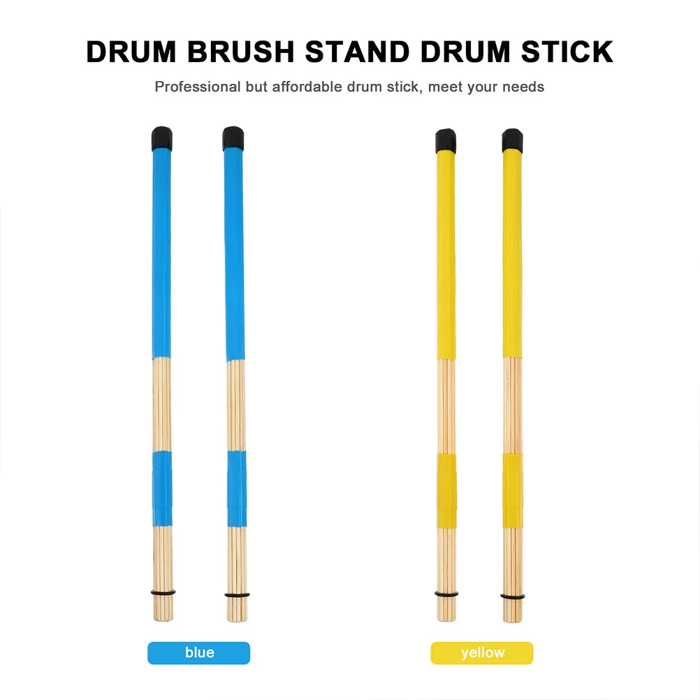 

4 Pcs Musical Instrument Wooden Drum Brush Drumsticks Hickory Accessories