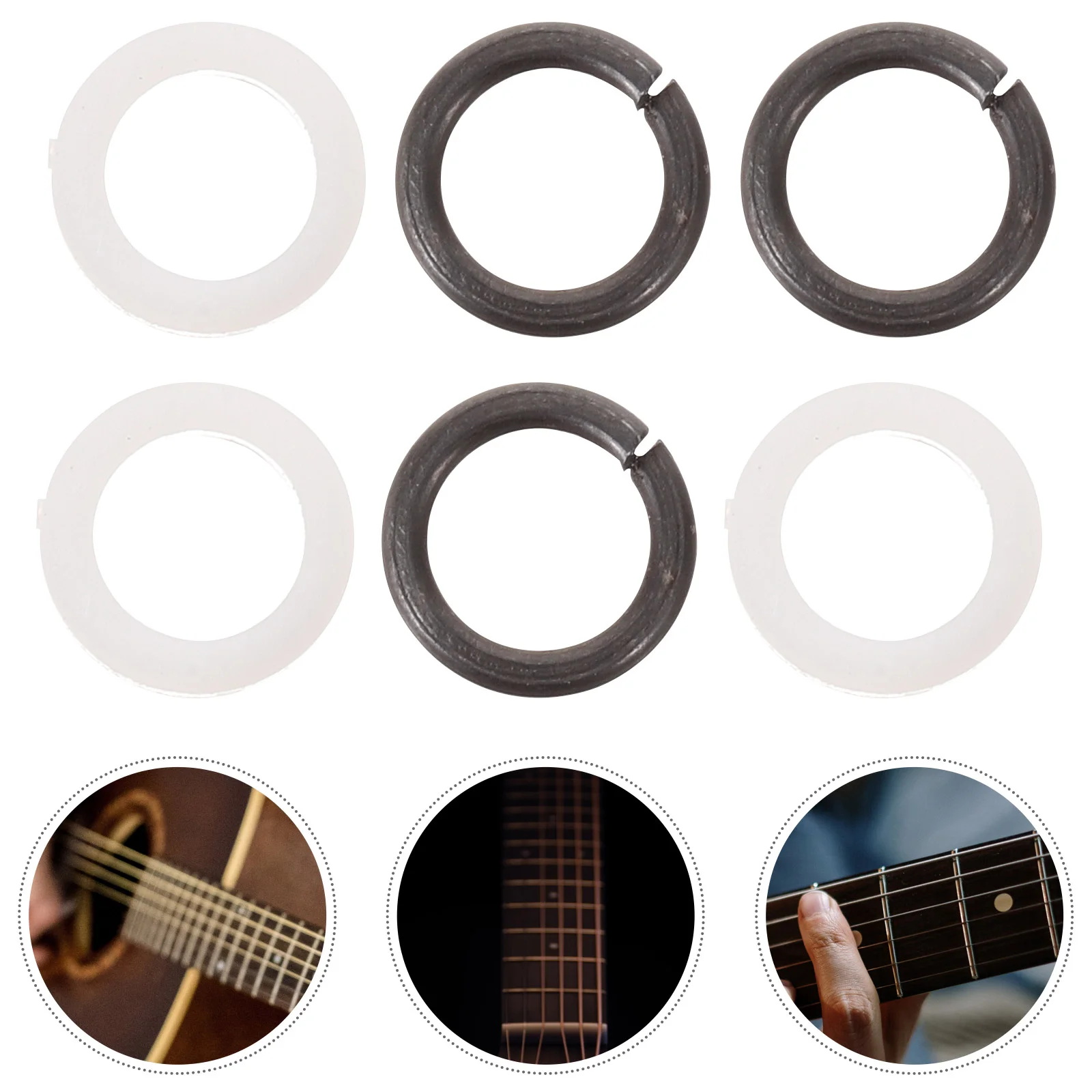 10 Pairs Humidor Guitar Peg Spacer Handle for Tuner Musical Instrument Tuning Washer Handles