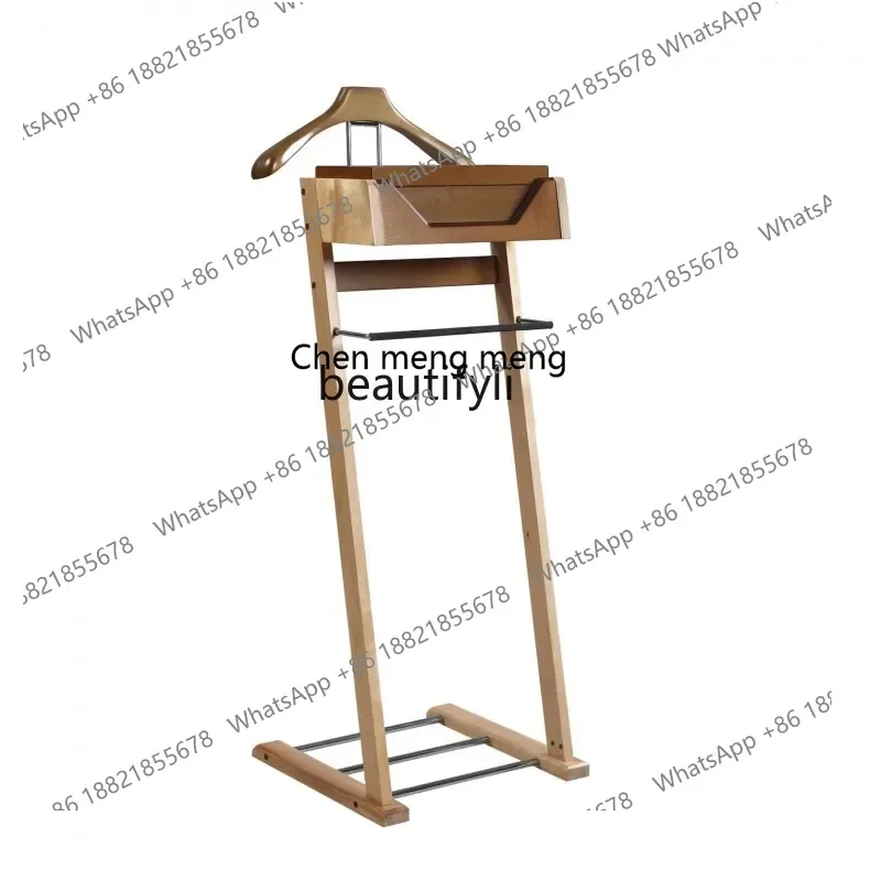 

P178 Wood Floor Coat Stand Hallway Living Room Simple Clothes Hanger Bedroom and Household Vertical Clothes Rack