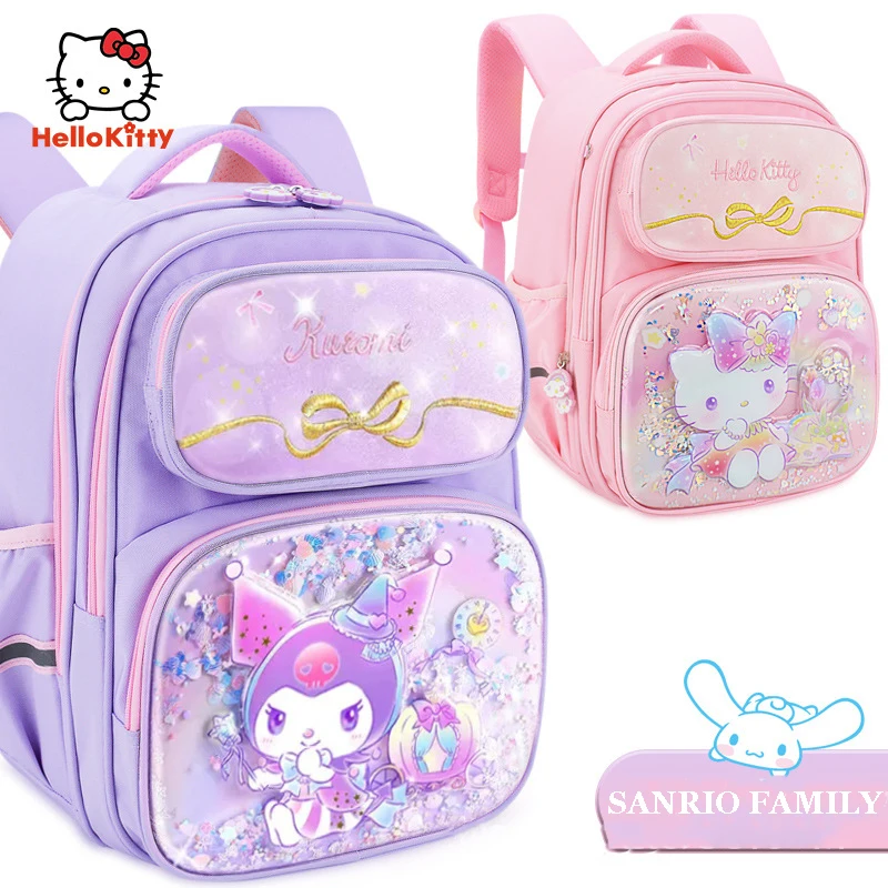 

Miniso Hello Kitty Kuromi Cinnamoroll Melody Girls School Backpacks Children Schoolbags Kids Book Bags Primary Student 1-3 Grade