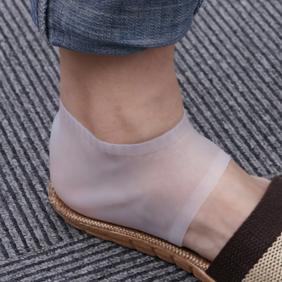 

1 Pair Silicone Heel Protector Foot Sleeve Pads For Cracked Dry Feet All Sizes Pain Relief Daily Wear Under Socks Boots Heels
