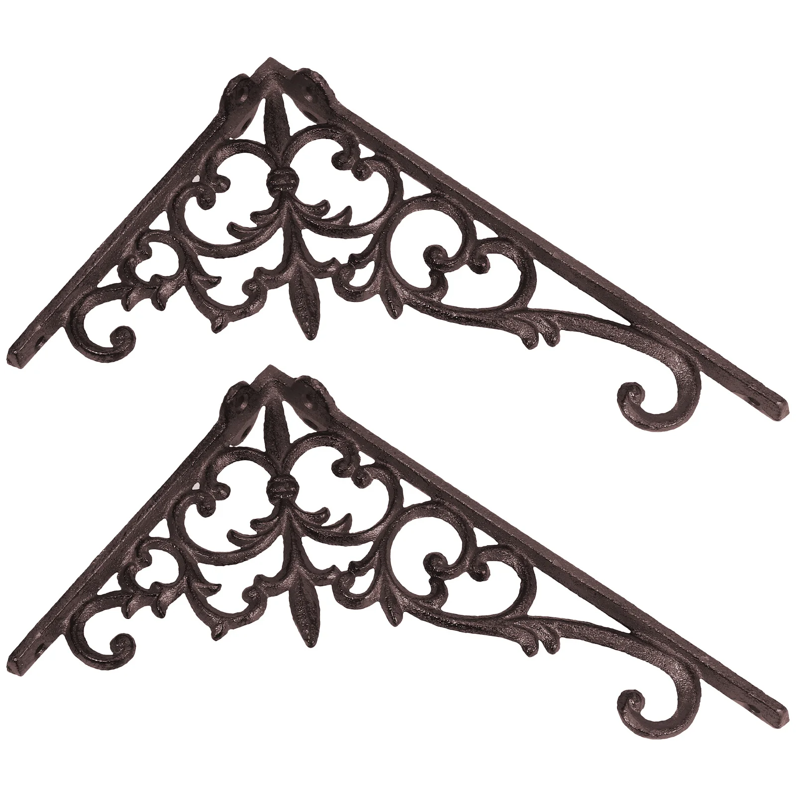 

2pcs Iron Shelf Brackets Heavy Duty Wall Mounted Right Angle Support For Diy Floating Shelves Decorative Metal Bracket Storage