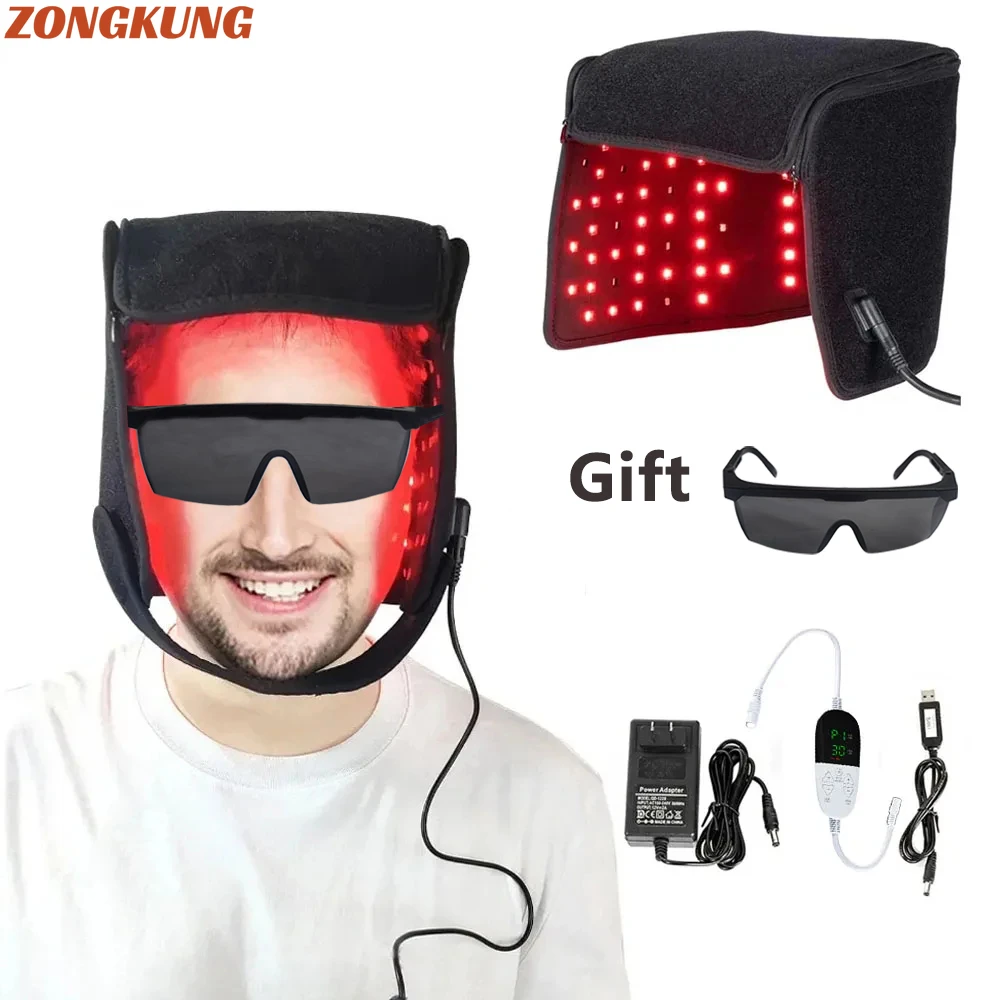 Red Light Hats for Hair Regrowth Infrared Light Cap Treatment for Thinning Hair ,Migraine Relief Cap Anti Hair Loss