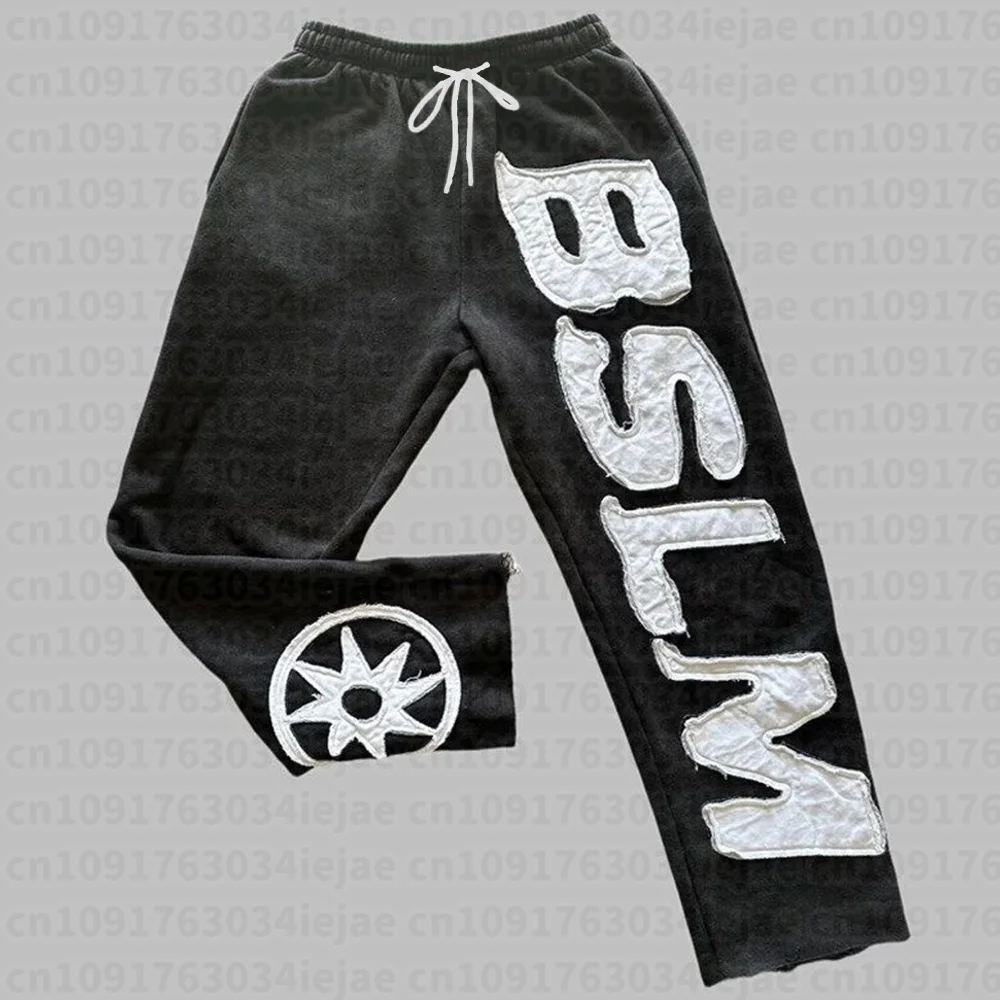 2026 Sommer Neue Amerikanische Mode Streetwear Herrenhosen Paar Elastischer Bund Sportbekleidung Erwachsene Kinder Locker Lässige Damenhosen – Detail 5