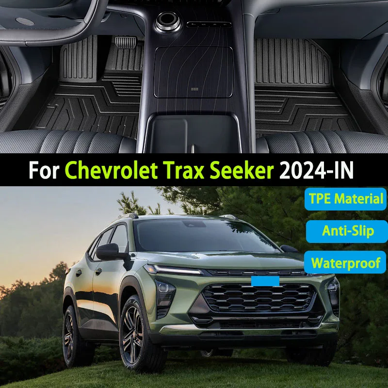 

3PCS TPE Material Car Floor Mat For Chevrolet Trax Seeker 2024 2025 2026-IN Luxury Waterproof Mud Carpet Foot Full Mud Pad