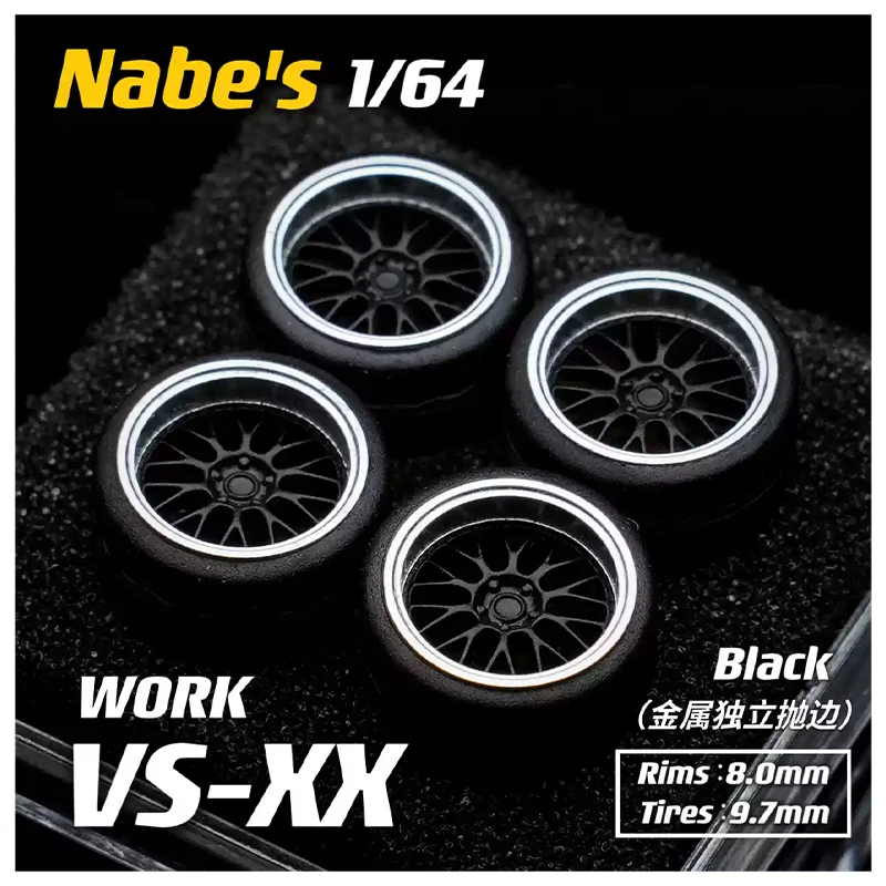 Simulation scale die-cast model wheel hub modification 1/64 Nabes X Chika Work Vsxx 8.9/9.7mm modified wheel hub