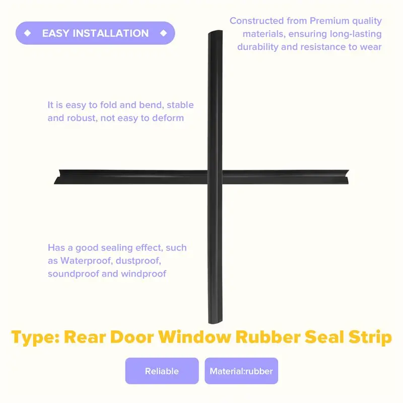 NEW HOT In Stock-2PCS/SET For Great Wall Haval H3 H5 Rear Side Window Rubber Strip Door Glass Column Decorative Sealing Strip
