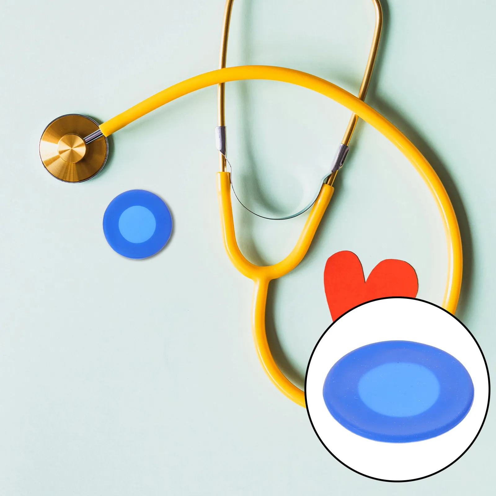 10Pcs Stethoscope Head Cover Soft Silicone Protector Replacement Diaphragm Covers Professionals Accessory Clinic Use
