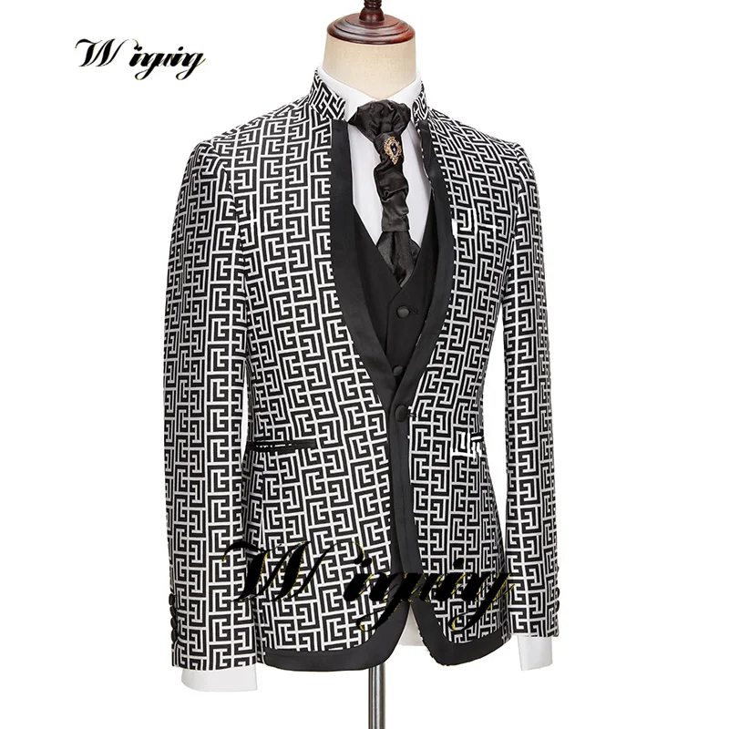 Fashion Boys Suit 3 Piece Set Pants Vest Formal Business Party Tuxedo Wedding Kids Blazer High Quality