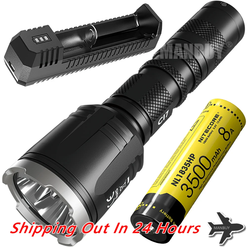 nitecore tactical ir lanterna com carregador usb dual beam switching tocha de caca ao ar livre ci7 3500mah bateria atacado ci1 01