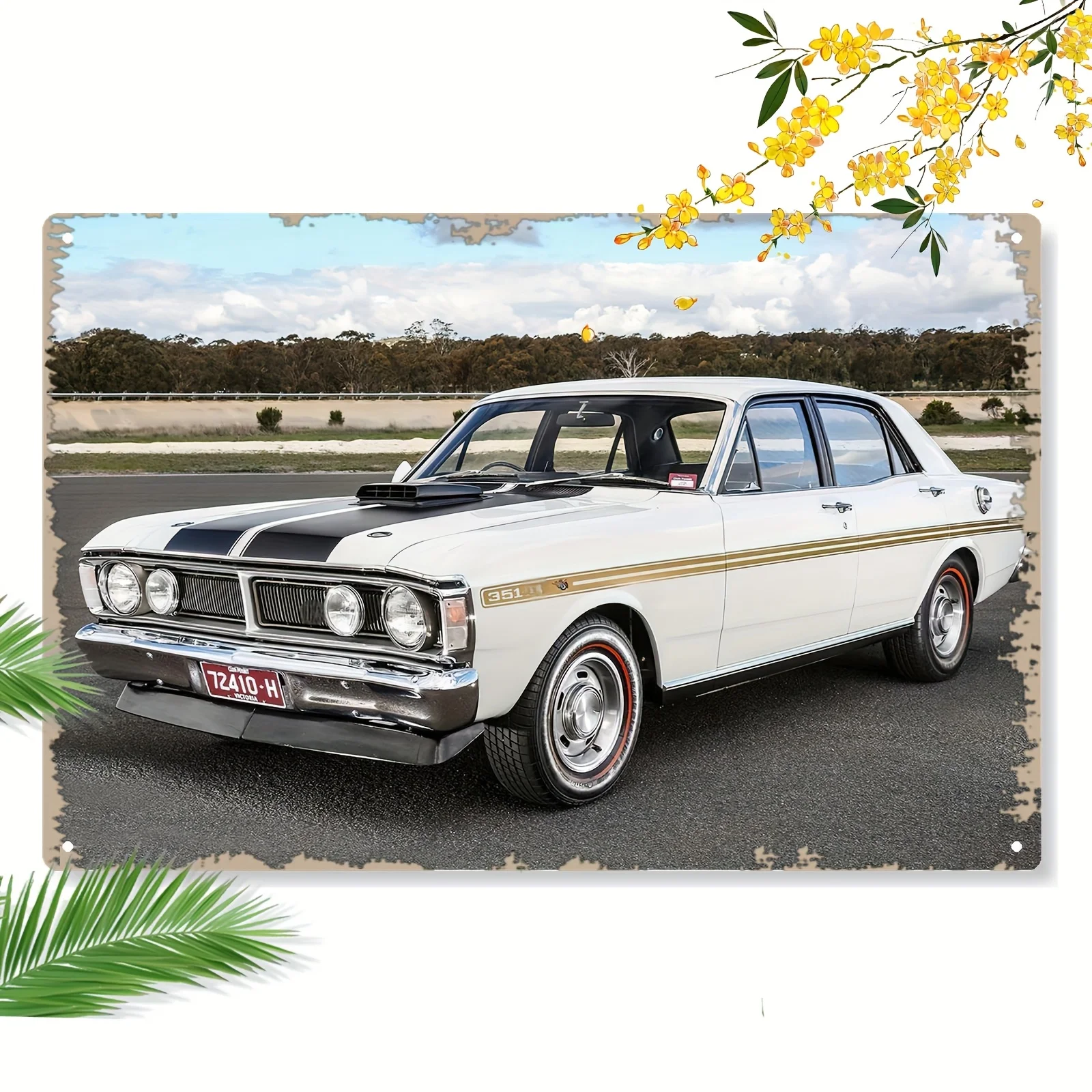 Iron Sign Video Celebrating the Falcon with a family portrait ch, Perfect for Home Decoration, Clubs and Outdoor Decor - Durab