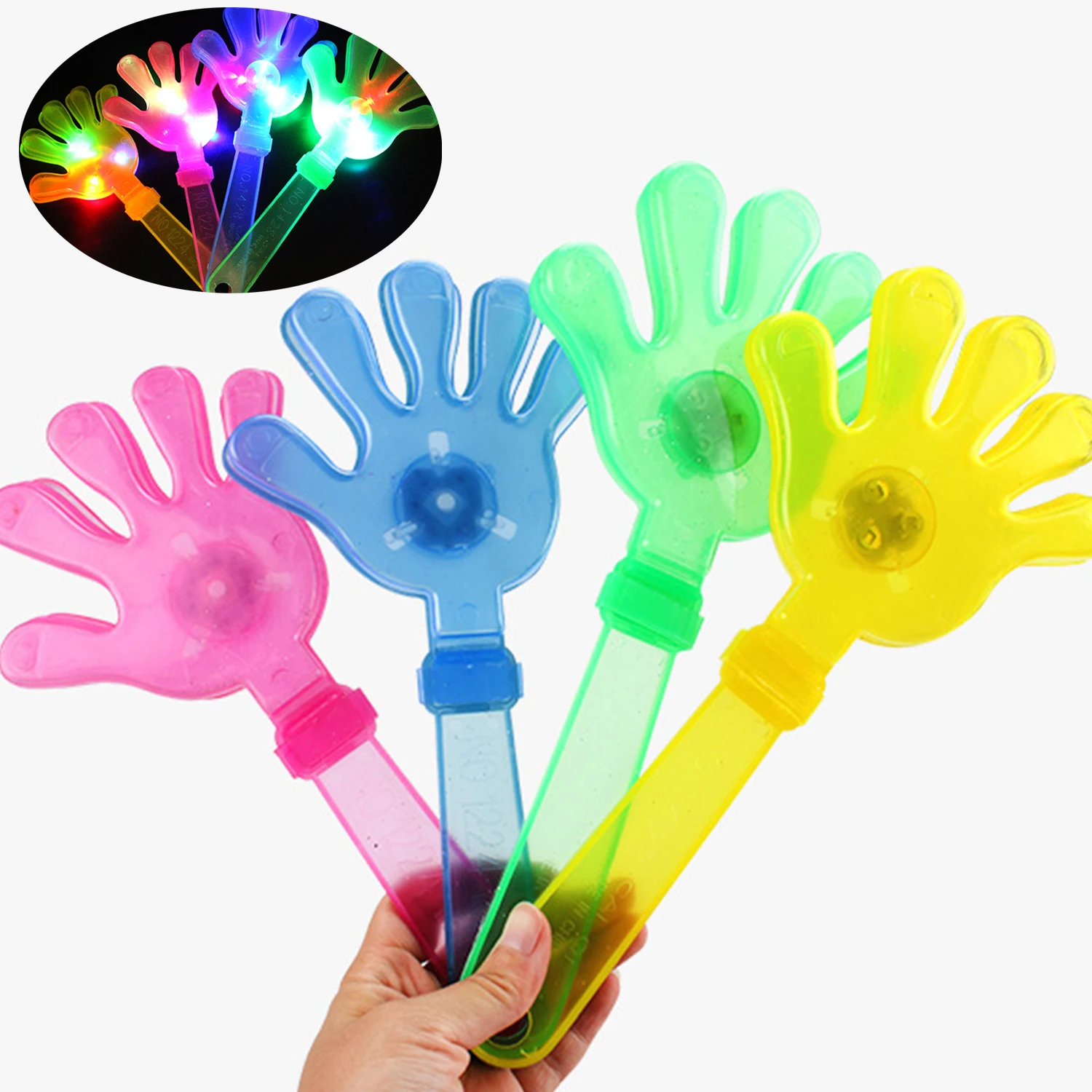 1pcs Hand Clappers Light up LED Clappers Noisemakers Loud Noise Maker Toy Clap Toy for Wedding Birthday Party Favors Supplies