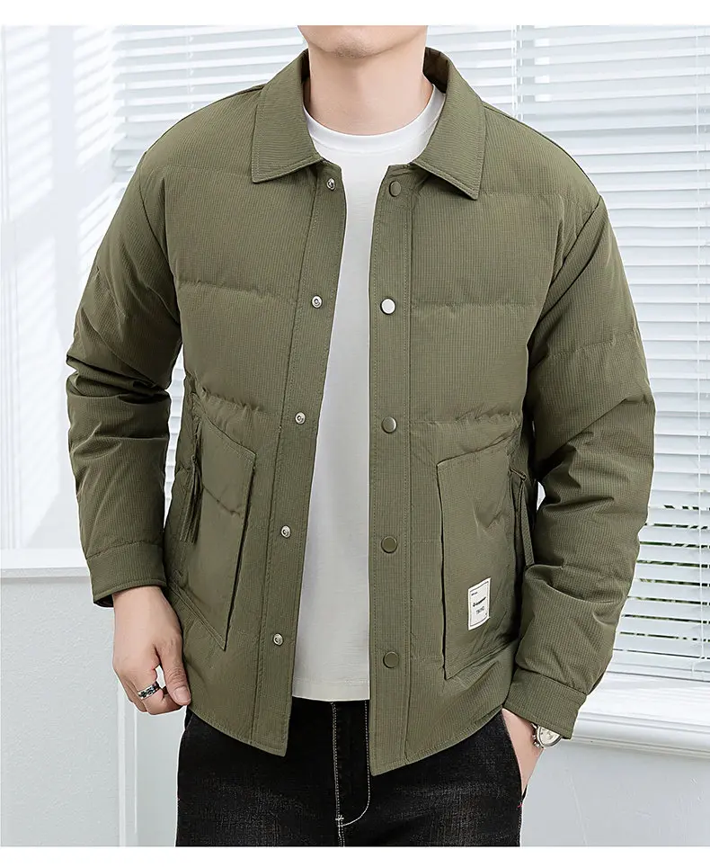 Neu eingetroffen: Herren-Freizeit-Daunenjacken 2026 – Herbst/Winter Einreiher-Puffermäntel, winddichte, warme Streetwear-Steppkleidung – Detail 11