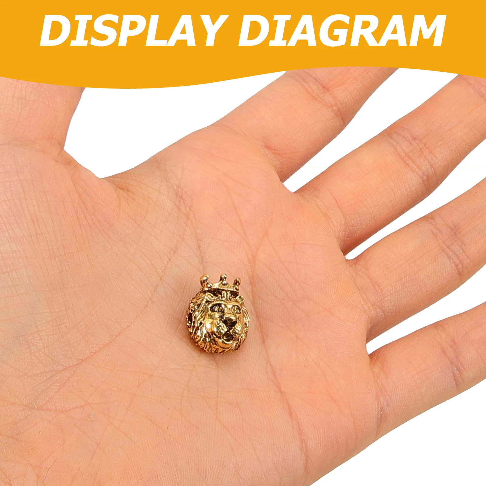 10Pcs Safe Lightweight Lion Head Beads DIY Jewelry Spacer Accessory Necklace Bracelet Earring Hair Ties Decoration Supplies