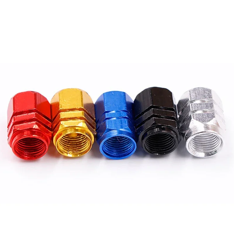 4Pcs Car Tire Valve Cap Aluminum Alloy Waterproof Wheel Air Dust Caps Tyre Rim Stem Covers Air Valve Caps Decor Auto Accessories