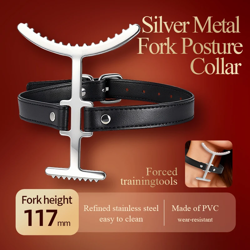 Collar atado al cuello de metal, juguetes de restricción del cuello, accesorios de equipo de bondage BDSM, juguetes sexuales, placer para adultos, bienestar sexual