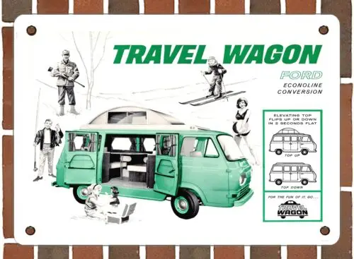 

Металлический знак 1963 Econoline Travel Wagon - 10x14 дюймов