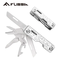 FLISSA 9 in 1 Multitool Folding Knife Pocket Mini Portable Stainless Steel Knife Outdoor Camping Knife Equation Decoration