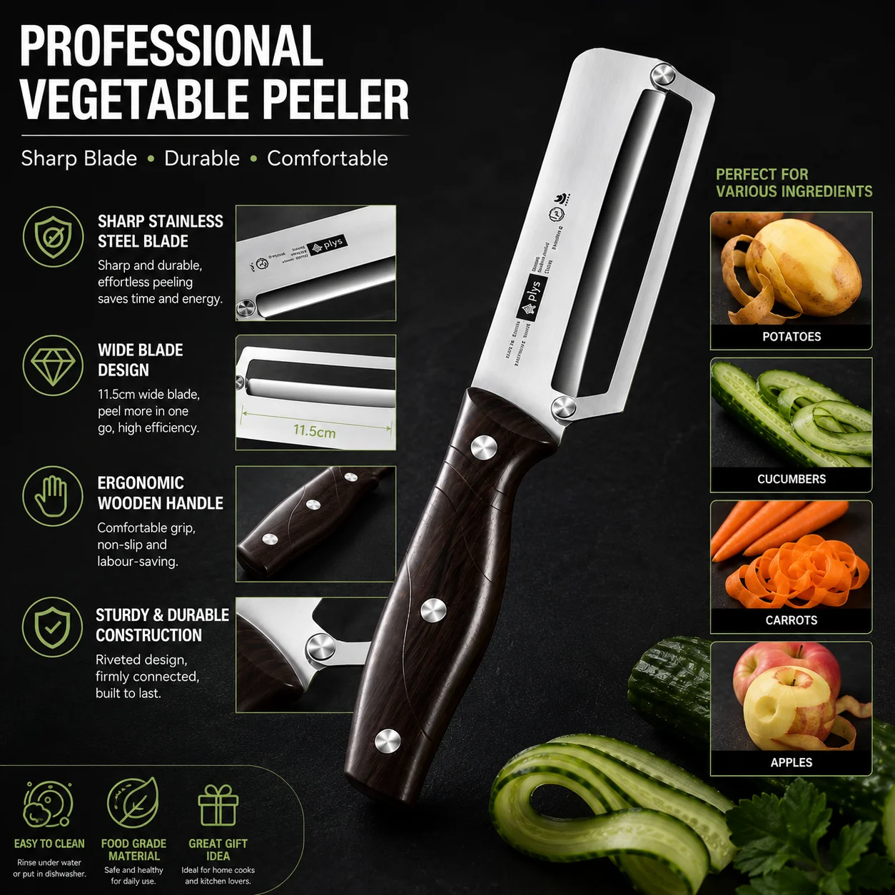 WXCOO Multi Functional Vegetable Peeler With Ergonomic Handle For Peeling Slicing Fruits And Vegetables Kitchen tools