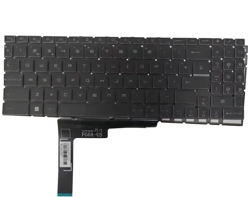 Spanish Backlit Keyboard For MSI GL66 GF66 MS-1581 1582 1583 1585 GL76 GF76 MS-17L1 17L2 17L3 MS-17L4 MS-17L5