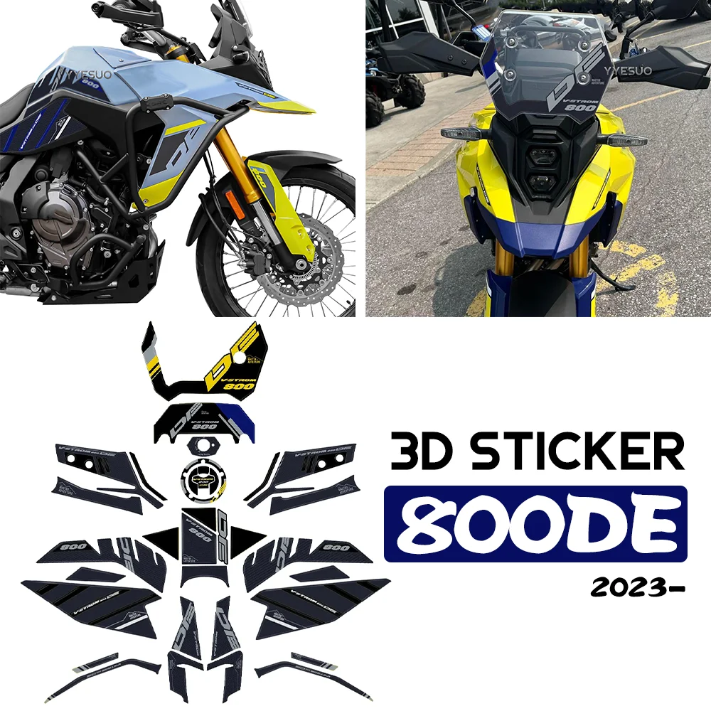 

for SUZUKI V Strom 800DE 3D Sticker Kit 800DE Accessories Paint Protection Decals V-STROM 800 DE Retrofit Parts