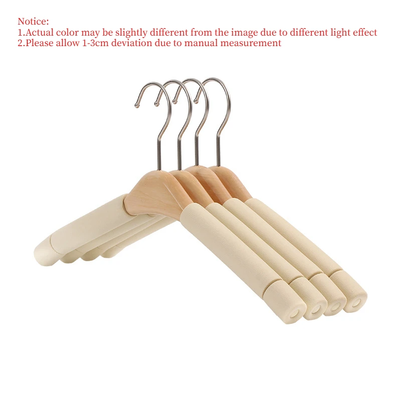 5PCS Solid Wooden Suit Hangers,360°Rotating Non-slip Sponge Clothes Rack for Coat Sweater,Wood Adult Hanger for Women and Men