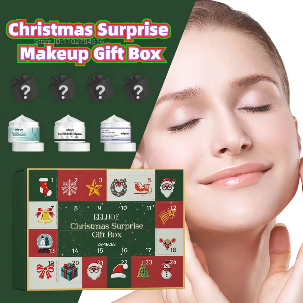 24 Days Beauty Advent Calendar Holiday Calendar Countdown Make Up Christmas Face Care Kit Makeup Gift Box Birthday Gifts